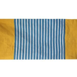 Alfombra India de Algodón - 70x170cm - Amarillo/ Azul