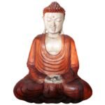 Buda de Madera de Suar Tallado a Mano Meditación - 40cm