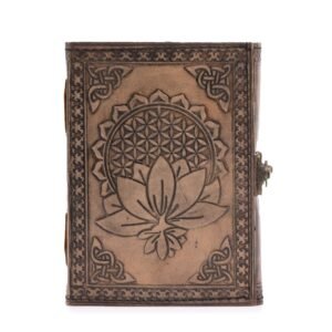 Cuaderno Esotérico Mandala Loto - Vintage con Borde de Costura - Imagen 1