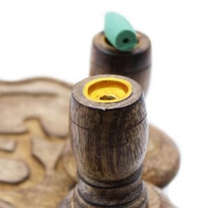 Quemador Inverso Mano de Hamsa - Madera de Mango 15cm - Imagen 1