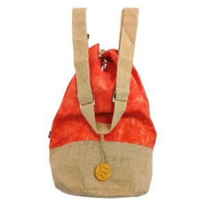 Mochila Natural Efecto Lavado Naranja - Mano Namaste - Imagen 3