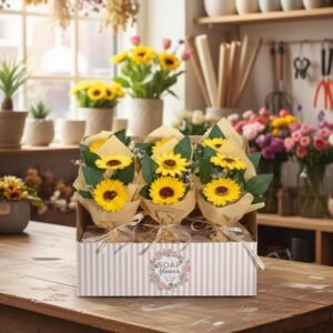 Ramo de 2 Girasoles de Jabón | Flores Eternas de Regalo - Imagen 4