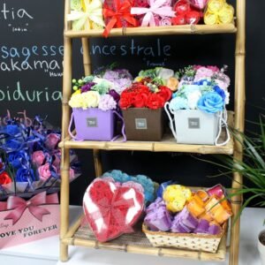 Set de 24 Rosas de Jabón Amarillas para Baño y Regalo - Imagen 2