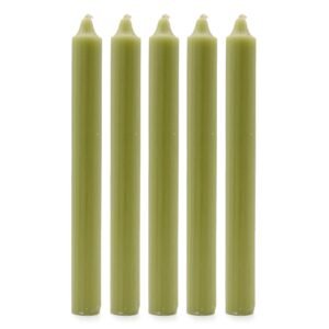 Juego de Velas de Mesa de Color Sólido - Pack de 21 - Oliva Rústico - Imagen 2