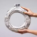 Jarrón Redondo Donut de Terracota Crema - 30 cm