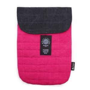 Funda acolchada para laptop - Rosa chocante - Lavado de piedra de 14 oz - Imagen 3