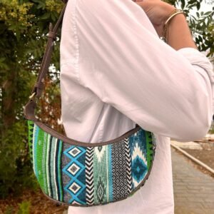 Bolso Hobo Jacquard Verdes Atrevidos - Estilo Boho Chic