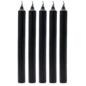 Juego de Velas de Mesa de Color Sólido - Pack de 21 - Negro Rústico - Imagen 2