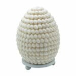 Lámpara Boho de Conchas Buting Ovalada Blanca - 23 cm