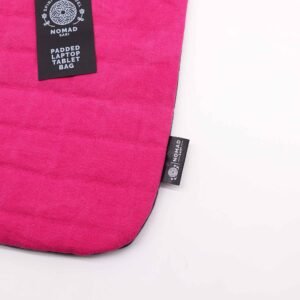 Funda acolchada para laptop - Rosa chocante - Lavado de piedra de 14 oz - Imagen 2
