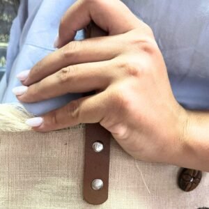 Bolso Tote Flor de la Vida - Algodón y Asas de Piel - Imagen 3