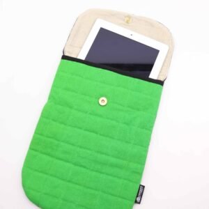 Funda Acolchada Laptop 13" Verde Lima - Algodón 14 oz