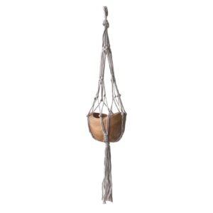 Colgador de Macramé Gota Pequeña 75cm - Algodón Beige - Imagen 2