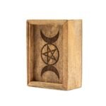 Caja para Tarot con Soporte y Triple Luna - 14x10x5cm