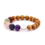 Pulsera de Cedro y Piedras Naturales - 7 Chakras