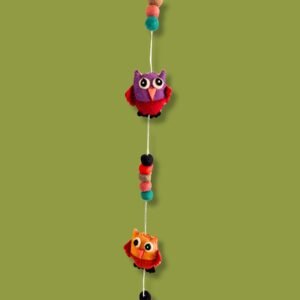 Guirnalda de Fieltro Búhos del Bosque (112cm) - Multicolor - Imagen 4