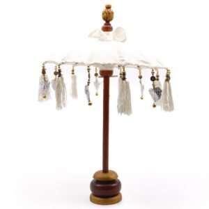 Sombrilla Balinesa Decorativa Natural - Lona y Madera - Imagen 2