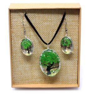 Flores Prensadas Verde - Árbol de la Vida Joyería - Imagen 5