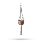 Colgador de Macramé Gota Pequeña 75cm - Algodón Beige