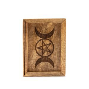 Caja para Tarot con Soporte y Triple Luna - 14x10x5cm - Imagen 2