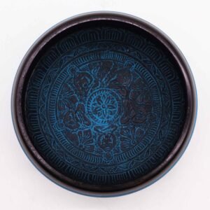 Cuenco Tibetano Cinco Budas Mantra 16cm - Azul Earth Powder - Imagen 3