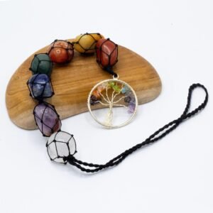 Colgante 7 Chakras y Árbol de la Vida - Amuleto India 35cm - Imagen 2