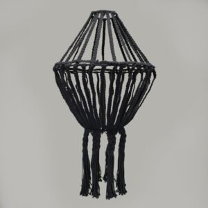Araña de Macramé Negra Grande - Decoración Artesanal Boho - Imagen 4