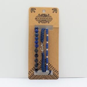 Set de Pulseras para Hombre “Med Set Blues” – Estilo Bohemio - Imagen 3