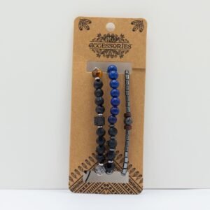 Set de Pulseras para Hombre “Med Set Blues” – Estilo Bohemio - Imagen 4