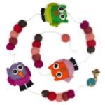 Guirnalda de Fieltro Búhos del Bosque (112cm) - Multicolor
