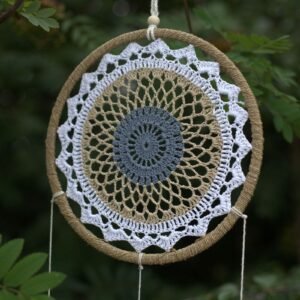 Atrapasueños de Algas Marinas y Hojas de Macramé 65cm - Imagen 5