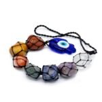 Colgante 7 Chakras y Mano de Fátima Hamsa - Amuleto 35cm