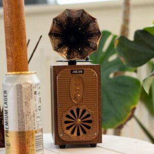 Altavoz Gramófono Retro Extra Alto Bluetooth 8W Madera - Imagen 8