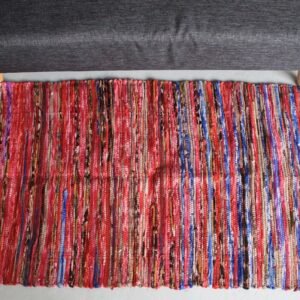 Alfombra de Trapo Multicolor Artesanal - 128x75 cm - Imagen 2