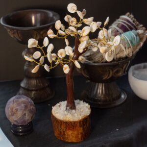 Árbol Gomati Chakra: 60 Piedras Naturales Espiral y Oro - Imagen 2