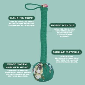 Martillo de Masaje de Ajenjo y Bambú - Verde Botánico - Imagen 2