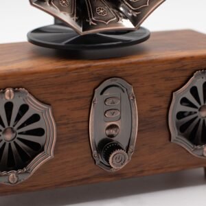 Altavoz de gramófono doble mini retro - Bluetooth - 5,4 vatios x 2 - Imagen 1