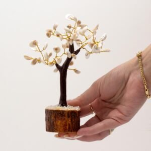 Árbol Gomati Chakra: 60 Piedras Naturales Espiral y Oro - Imagen 4