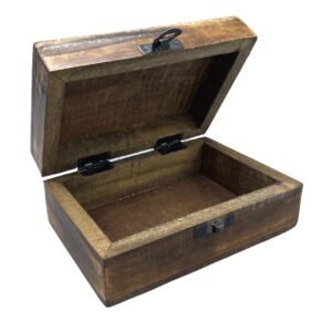 Caja de Madera de Mango y Cerámica Roja - 15x10x6cm - Imagen 2