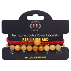 Pulsera Doble de Amatista Natural y Cordón Rojo Ajustable - Imagen 1