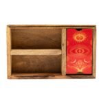 Caja Tarot de 3 Secciones con Soporte para Rituales