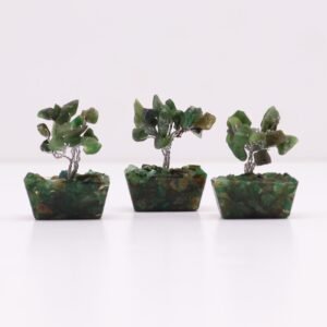 Mini Árbol Aventurina Verde con Base Orgonita - 15 Piedras - Imagen 3