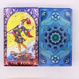 Tarot Mandala Foil Azul y Oro en PET - 78 Cartas y Guía - Imagen 4