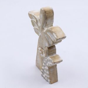 Figura de Ángel en Madera de Mango y Metal Blanco 30cm - Imagen 4