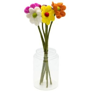 Margaritas de Fieltro en Colores Surtidos (Nepal)