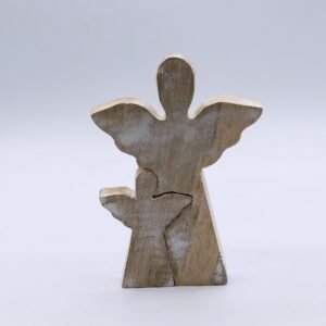 Figura de Ángel en Madera de Mango y Metal Blanco 30cm - Imagen 5