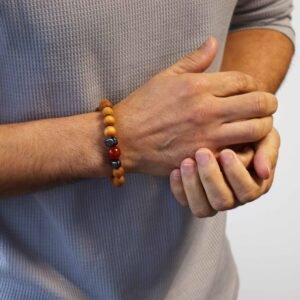 Pulsera de Cedro y Jaspe Rojo - Chakra Raíz - Imagen 3