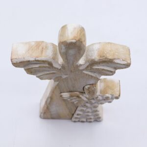 Figura de Ángel en Madera de Mango y Metal Blanco 30cm - Imagen 8