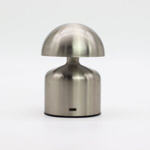 Lámpara Táctil Mushroom Plateada - Recargable USB-C - Imagen 5