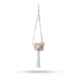 Macetero Colgante Macramé con Aro 16cm - Algodón Natural